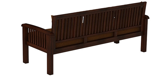 Atlantis Teak Wood Sofa Set (3+1+1) in Mahogany Finish